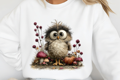 Whimsical Autumn Owl Clipart PNG Product Image 2