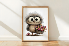 Whimsical Autumn Owl Clipart PNG Product Image 3