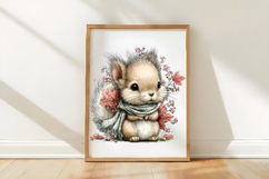 Whimsical Autumn Squirrel Clipart Product Image 3