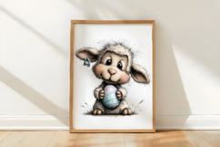 Whimsical Baby Farm Easter Clipart Product Image 3
