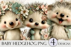 whimsical baby hedgehog PNG Product Image 1