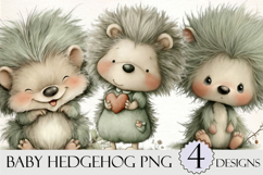 whimsical baby hedgehog PNG clipart Product Image 1