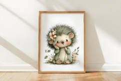 whimsical baby hedgehog PNG clipart Product Image 2