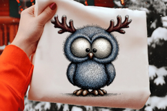Whimsical Baby Snowy Owl Clipart Product Image 2