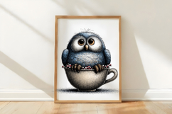 Whimsical Baby Snowy Owl Clipart Product Image 3