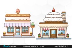 Whimsical Bakery Sublimation PNG Clipart Product Image 1