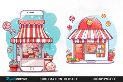Whimsical Bakery Sublimation PNG Clipart Product Image 1