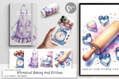 Baking Queen Kitchen Digital Paper Product Image 1