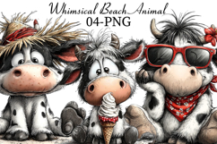 Whimsical Beach Animal Clipart Product Image 1