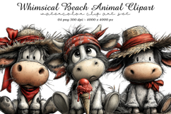 Whimsical Beach Animal Clipart Product Image 1
