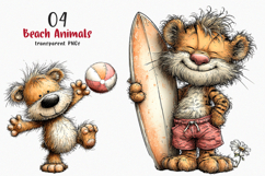 Whimsical Beach Animals Clipart Product Image 1