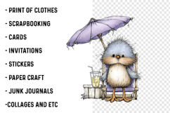 Whimsical Beach Birds Clipart Product Image 2