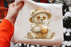 Whimsical Beach Teddy Watercolor Clipart Product Image 2