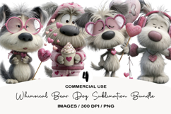 Whimsical Bear Dog Sublimation PNG Product Image 1