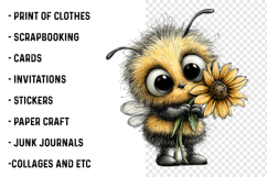 Whimsical Bee Clipart Png Product Image 2