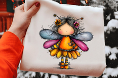 Whimsical Bee Girl Clipart Png Product Image 2