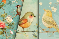 Whimsical Bird Digital Paper Bundle Product Image 6