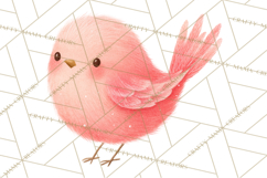 Pastel Bird PNG, Whimsical Bird Art, Fluffy Bird Clipart Product Image 4
