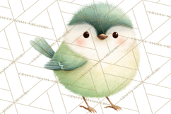 Pastel Bird PNG, Whimsical Bird Art, Fluffy Bird Clipart Product Image 4