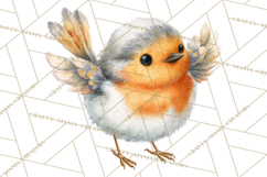 Pastel Bird PNG, Whimsical Bird Art, Fluffy Bird Clipart Product Image 5