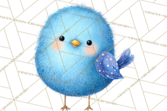 Pastel Bird PNG, Whimsical Bird Art, Fluffy Bird Clipart Product Image 4