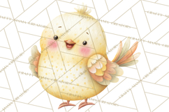Pastel Bird PNG, Whimsical Bird Art, Fluffy Bird Clipart Product Image 2