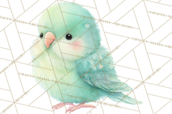 Pastel Bird PNG, Whimsical Bird Art, Fluffy Bird Clipart Product Image 5