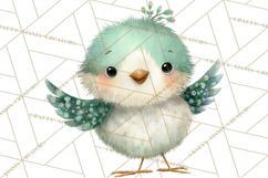 Pastel Bird PNG, Whimsical Bird Art, Fluffy Bird Clipart Product Image 4