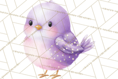 Pastel Bird PNG, Whimsical Bird Art, Fluffy Bird Clipart Product Image 3