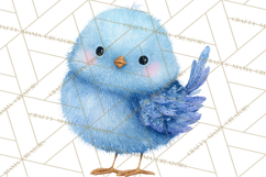 Pastel Bird PNG, Whimsical Bird Art, Fluffy Bird Clipart Product Image 4