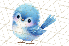 Pastel Bird PNG, Whimsical Bird Art, Fluffy Bird Clipart Product Image 3