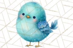 Pastel Bird PNG, Whimsical Bird Art, Fluffy Bird Clipart Product Image 2