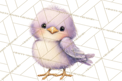 Pastel Bird PNG, Whimsical Bird Art, Fluffy Bird Clipart Product Image 2