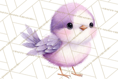 Pastel Bird PNG, Whimsical Bird Art, Fluffy Bird Clipart Product Image 5