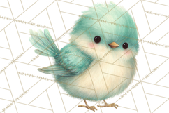 Pastel Bird PNG, Whimsical Bird Art, Fluffy Bird Clipart Product Image 2