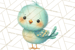 Pastel Bird PNG, Whimsical Bird Art, Fluffy Bird Clipart Product Image 3