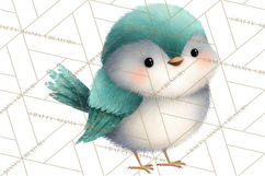 Pastel Bird PNG, Whimsical Bird Art, Fluffy Bird Clipart Product Image 5