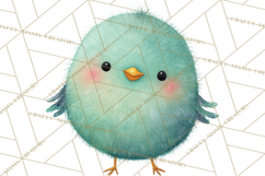 Pastel Bird PNG, Whimsical Bird Art, Fluffy Bird Clipart Product Image 2