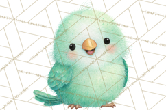 Pastel Bird PNG, Whimsical Bird Art, Fluffy Bird Clipart Product Image 5