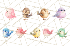 Pastel Bird PNG, Whimsical Bird Art, Fluffy Bird Clipart Product Image 4