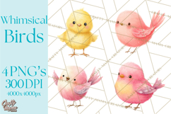 Pastel Bird PNG, Whimsical Bird Art, Fluffy Bird Clipart Product Image 1