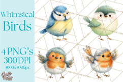 Pastel Bird PNG, Whimsical Bird Art, Fluffy Bird Clipart Product Image 1