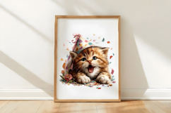 Whimsical Birthday Cats PNG Clipart Product Image 2