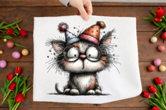 Whimsical Birthday Cats Clipart Product Image 2