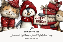 Whimsical birthday clipart birthday png Product Image 1