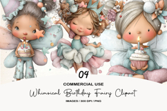 Whimsical Birthday Fairy Clipart Product Image 1
