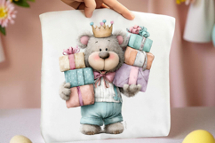 Whimsical Birthday Teddy Bear Clipart Product Image 2