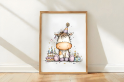 Whimsical Birthday Unicorn Clipart Product Image 3