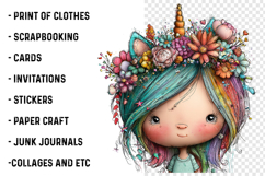 Whimsical Birthday Unicorn PNG Clipart Product Image 2