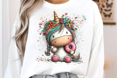 Whimsical Birthday Unicorn PNG Clipart Product Image 3